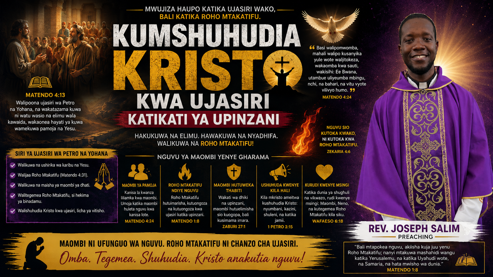 OFFICE SERMON: KUMSHUHUDIA KRISTO KWA UJASIRI KATIKATI YA UPINZANI